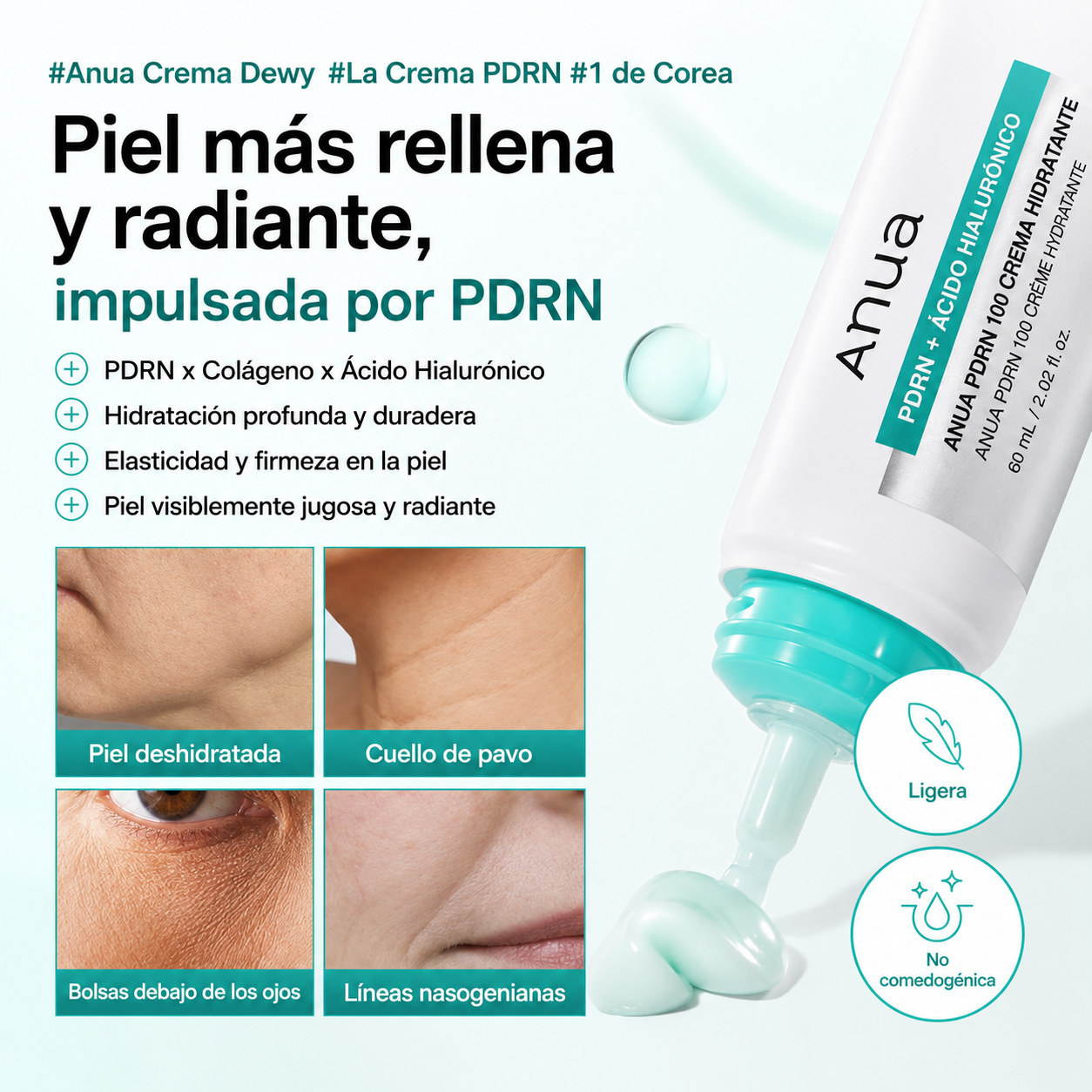 Dermyl Anua con PDRN y ácido hialurónico.